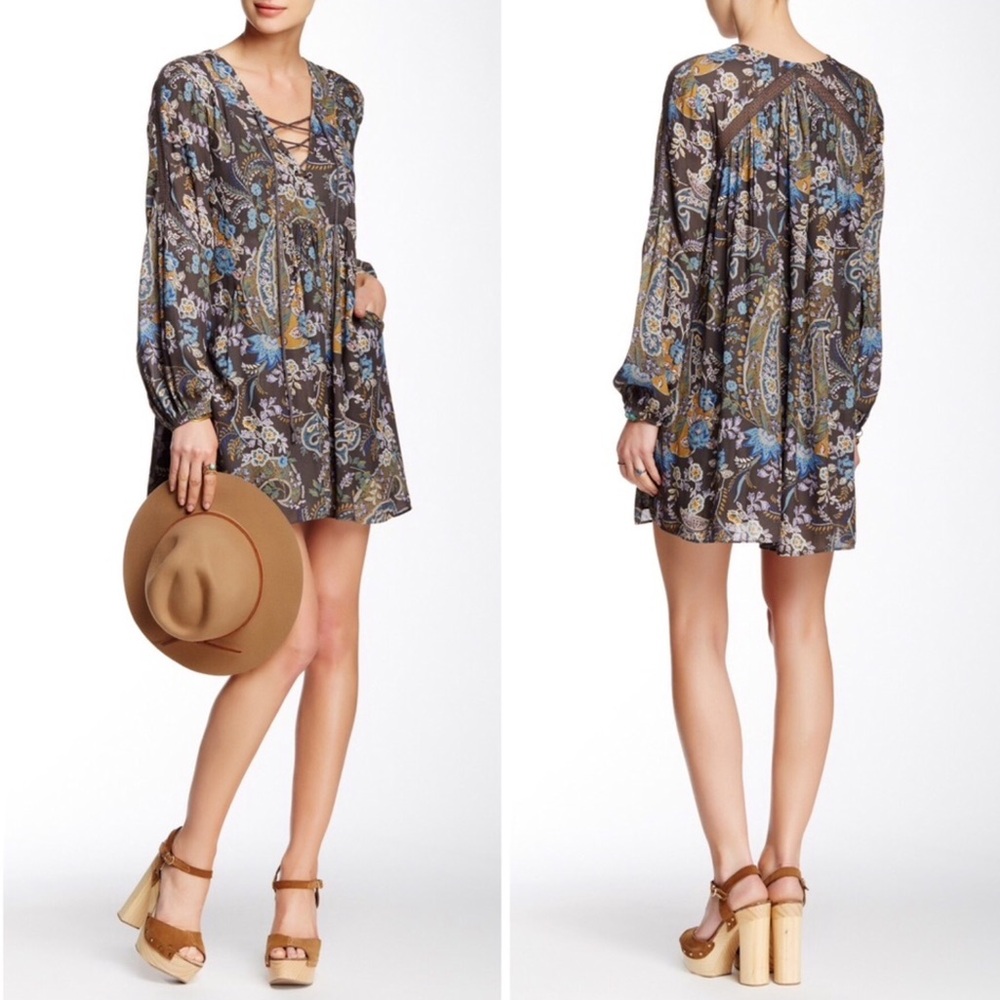 Free People Rain Or Shine Mini Dress